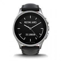 Sell My Vector Luna Smartw Watch Steel with Black Leather Strap for cash