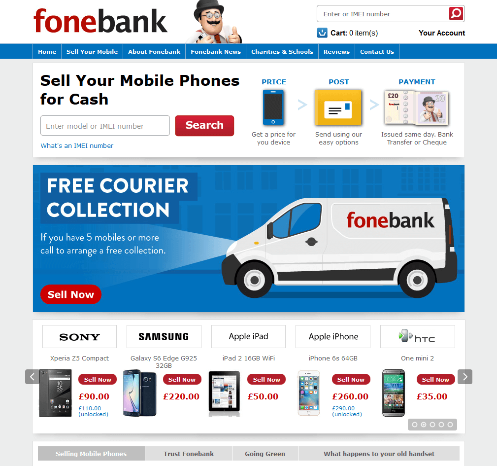 Visit Fone Bank UK to recycle your  mobile or tablets for cash with sell any mobile