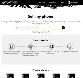 Sell your mobile or gadget to Giffgaff Recycle and compare prices at sellanymobile.co.uk